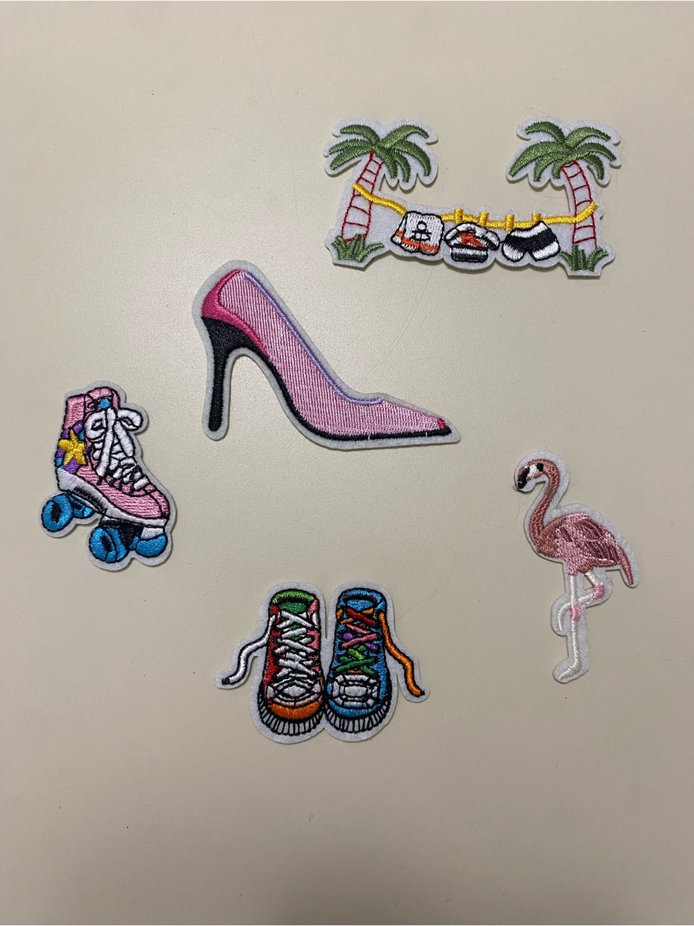 Assorted Embroidered Patch Bundle 5 Tropical Retro Iron On Patches DIY Crafts